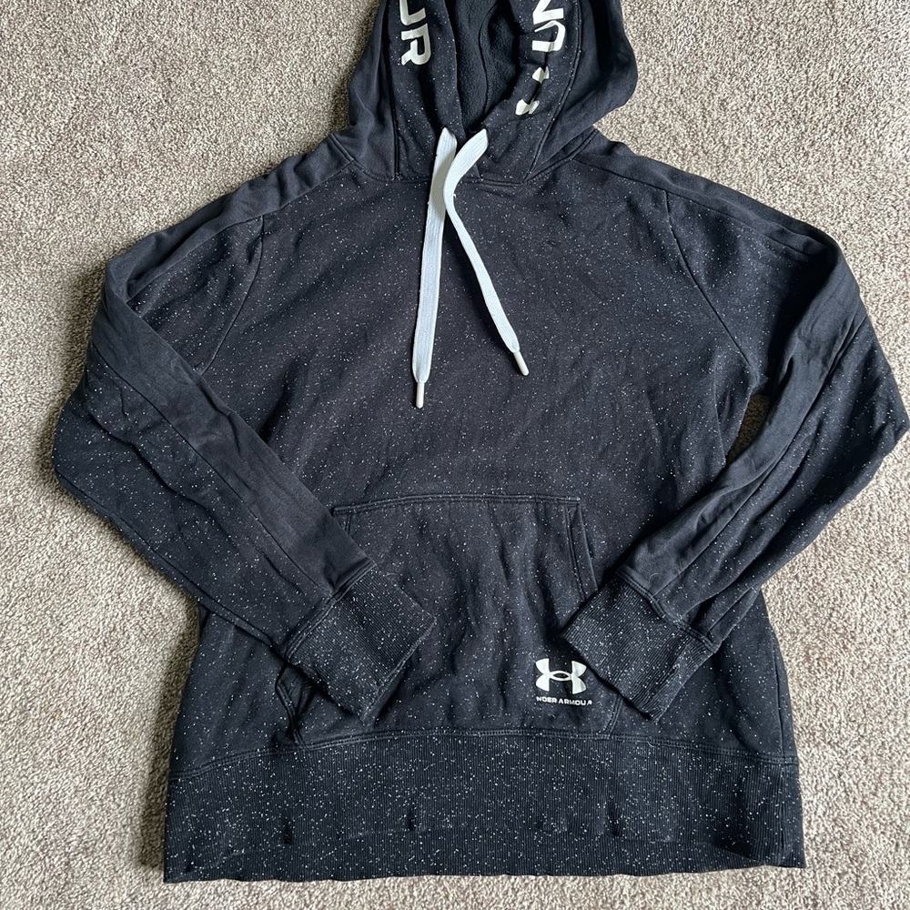 Black with White Speckles Under Armour Sweatshirt